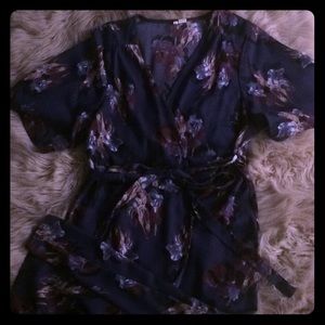 Purple Kimono Maxi Dress